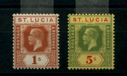 103 * And 105 *  1,- S  5,-S  Santa Lucia Mint Hinged  CV : 53 £   (Yvert 86 Et 88 *) - Ste Lucie (...-1978)