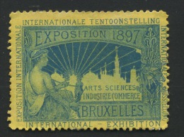 1897  Expo Internationale De BRUXELLES  35 Vignettes  Art Sciences Industrie Commerce - Erinnofilia [E]