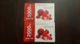 Kazakhstan- Activ Prepiad Card-(1000,2000)-(2cards)-mint Cards+2card Prepiad Free - Kazakistan