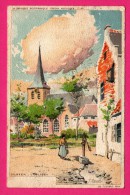 Lithographie J.L. GOFFART - Dilbeek - L'Église - Animée - Dessin F. RANOT - 1907 - Dilbeek