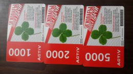 Kazakhstan-activ Prepiad Card-(1000,2000,5000)-(3cards)-used+2card Prepiad Free - Kazakhstan