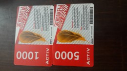 Kazakhstan-activ Prepiad Card-(1000,5000)-(2card)-used+1card Prepiad Free - Kazakhstan