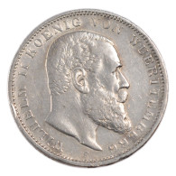 Monnaie, Etats Allemands, WURTTEMBERG, Wilhelm II, 3 Mark, 1909, Freudenstadt - Sonstige & Ohne Zuordnung