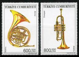 TURKEY 2003 (**) - Mi. 3355-56, Music / Musical Instruments (French Horn, Trumpet) - Neufs