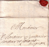 VAUCLUSE - ORANGE - PERIODE LOUIS XIV - LETTRE AVEC TEXTE D'ORANGE POUR AVIGNON LE 30 OCTOBRE 1699 - PAS BANAL. - ....-1700: Precursors