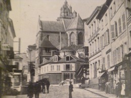 CPA Val D'Oise Pontoise Rue De L'hôtel De Ville Animée Commerces - Pontoise