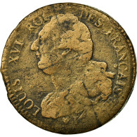 Monnaie, France, 2 Sols Français, 2 Sols, 1792, Strasbourg, B+, Bronze - Andere & Zonder Classificatie