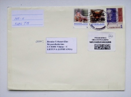 Cover Sent From Netherlands 2013 Animals Squirrel Fox - Lettres & Documents