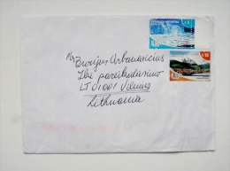 Cover Sent From Argentina To Lithuania On 2013 Landscapes Mountains - Cartas & Documentos