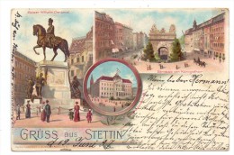 POMMERN - STETTIN / SZCZECIN, Lithographie 3-teilig 1897 - Posen