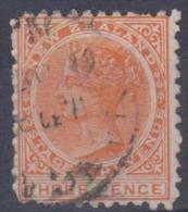 NEW ZEALAND - 1882 3d Queen Victoria. Scott 63. Used - Gebruikt