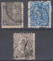 NEW ZEALAND -  1891-95 Queen Victoria Set Of Three. Scott 67A-69. Used - Usados