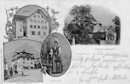 [DC9437] CARTOLINA - SVIZZERA - GERSAU: Kindlimord - RATHAUS - HOTEL GERSAUERHOF - Viaggiata 1901 - Old Postcard - Gersau