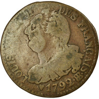 Monnaie, France, 6 Deniers Français, 6 Deniers, 1792, Strasbourg, TB, Bronze - Other & Unclassified