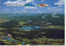 FAAKER SEE - Ferienregion, Luftbild, Flugaufnahme - Faakersee-Orte