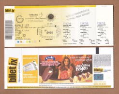 AC - GALATASARAY Vs GENCLERBIRLIGI TURKCELL SUPERLEAGUE FOOTBALL TICKET 2007 - Match Tickets