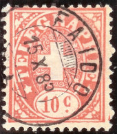 Heimat TI Faido 1885-10-15 10Rp. Telegraphen-Marke Zu# 14 - Telegraafzegels