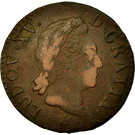 Monnaie, France, Louis XV, Demi Sol à La Vieille Tête, 1/2 Sol, 1770, Reims - 1715-1774 Louis  XV The Well-Beloved