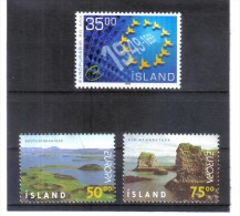 UPU1111  ISLAND  1999  Michl  912/14  ZÄHNUNG Siehe ABBILDUNG - Unused Stamps
