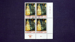 UNO-Genf 99 Eckrandviererblock ´D´, Oo/ESST, Kopie Eines Freskos (1259) Aus Der Bojana-Kirche, Sofia - Used Stamps