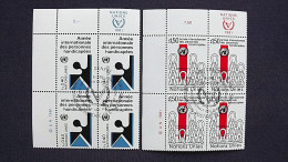 UNO-Genf 97/8 Eckrandviererblock ´A´, Oo/ESST, Internationales Jahr Der Behinderten - Used Stamps