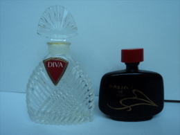 UNGARO:" DIVA" MINI TOUT VERRE + MAXIM'S  VIDES  !LIRE ET VOIR - Miniatures Femmes (sans Boite)