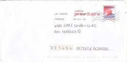 Frankreich Ganzsache 20 G Prioritaire Pret A-Poster Landkarte TGST 2016 Brief Nach Deutschland - Other & Unclassified