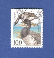 ALLEMAGNE RÉPUBLIQUE  FÉDÉRALE 1991 N° 1369 OISEAUX DE MER BRANTA BERNICLA OBLITÉRÉ YVERT 1.20 € - Geese