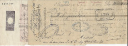 Mandat à L´Ordre Avec Timbre  Taxe D'Espagne  Pour Bayonne Le 15 Mai 1896 - Spanje