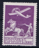 Denmark: Mi Nr 144     MH/*  1921  Airmail  Facit 214 - Luftpost