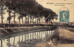 Bethune    62     Le Canal  D'Aire A La Bassée.. Gare Du Rivage. Pêche A La Ligne - Bethune