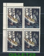 BLOCS TIMBRES CANADA - TALL SHIPS REGATTA - 4 X 0.32 CENTS SCOTT, No 1012, 1984 - NEUF - MINT - Blocs-feuillets