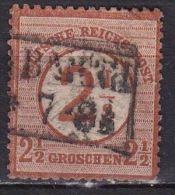 Deutsches Reich 1874 Adler Mit Grossem Brustschild Und Aufdruck In Markenfarbe 2½ / 2½ Gr. Braunorange Michel 29 - Oblitérés