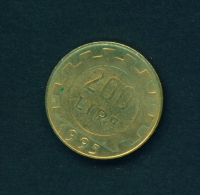 ITALY  -  1995  200l  Circulated Coin - 200 Liras