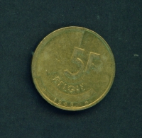 BELGIUM  -  1986  5f  Circulated Coin - 5 Francs