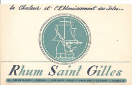 Buvard Saint Gilles Rhum Saint Gilles La Chaleur Et L'Eblouissement Des Isles - Licores & Cervezas