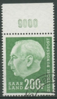 OPD Saarbrücken 1957 Bundespräsident Theodor Heuss 427 Oberrand Gestempelt - Used Stamps