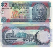 BARBADOS   2  Dollars    P66a     1.5.2007   UNC - Barbados (Barbuda)