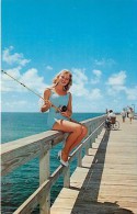 257651-Florida, Pensacola, Fiesta Of Five Flags Beauty Queen Fishing On Pier, Rudolph Back By Dexter Press No 20493-B - Pensacola