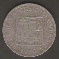 CECOSLOVACCHIA 10 KORUN 1930 AG SILVER - Czechoslovakia