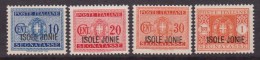 ISOLE JONIE 1941 - F.LLI D´ITALIA SOPRASTAMPATI SEGNATASSE 1/4 MH - Ionian Islands