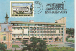 BOTOSANI- LOCAL ADMINISTRATION BUILDING, CM, MAXICARD, CARTES MAXIMUM, 1979, ROMANIA - Maximumkaarten