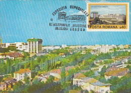 BRASOV UNIVERSITY, TOWN PANORAMA, CM, MAXICARD, CARTES MAXIMUM, 1981, ROMANIA - Tarjetas – Máximo