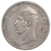 Monnaie, France, Charles X, 5 Francs, 1829, Bordeaux, TB+, Argent, KM:728.7 - J. 5 Francs