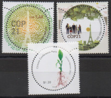 France - ONU UN 2015 COP 21 COP21 Climat Climate Joint Issue Emission Commune 3 Stamps / Timbres - Emisiones Comunes New York/Ginebra/Vienna