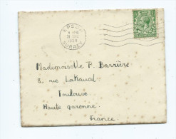 Angleterre - Marcophilie EMA  Epsom Surrey 31 DEC 1934  Timbre Stamp King George V - Frankeermachines (EMA)