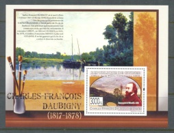 Delcampe - 2009 GUINEA CHARLES-FRANCOIS DAUBIGNY PAINTING ARTIST SOUVENIR SHEET MNH ** - Impressionisme