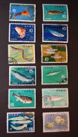 Japon - 1966-1967 Fish Serie - Complete Set  12 Stamps (used/oblitéré) - Usati