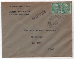 Enveloppe Publicitaire ABEILLES MIEL RUCHE BIENE HONEYBEE Léon POISSON Précy Sur Oise LAPONCHE Apiculteur Le Muy Var - Abeilles