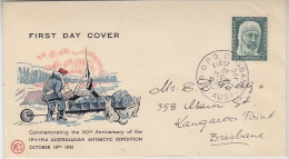 AAT 1961 Mawson 1v FDC Ca Brisbane  18 Oct 1961 (26973 - FDC